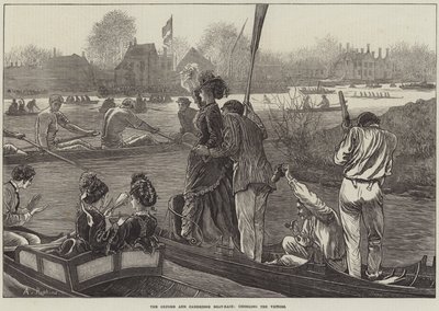 La Carrera de Botes de Oxford y Cambridge, animando a los Vencedores de Arthur Hopkins