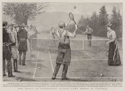 El príncipe de Montenegro jugando al tenis en Cettinje de Arthur Hopkins