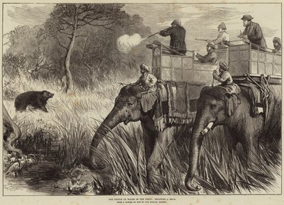 El Príncipe de Gales en el Terai, cazando un Oso de Arthur Hopkins