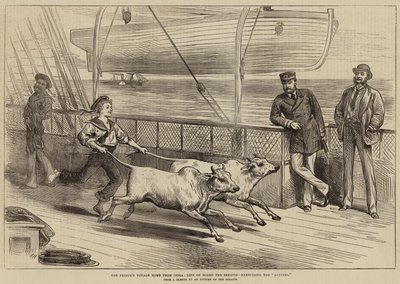 El viaje de regreso del príncipe desde la India, vida a bordo del Serapis, ejercitando a los Gainees de Arthur Hopkins