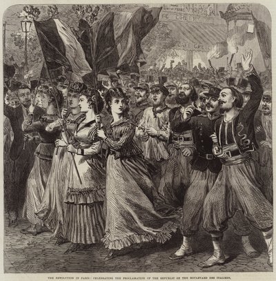 La revolución en París, celebrando la proclamación de la República en el Boulevard des Italiens de Arthur Hopkins