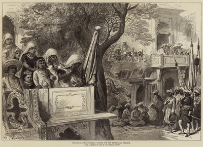 La visita real a la India, esperando al Shahzadah, Gwalior de Arthur Hopkins