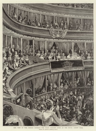 La visita del Emperador Alemán, el Concierto Estatal dado en el Royal Albert Hall de Arthur Hopkins