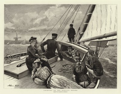 Navegación en los Norfolk Broads de Arthur Hopkins