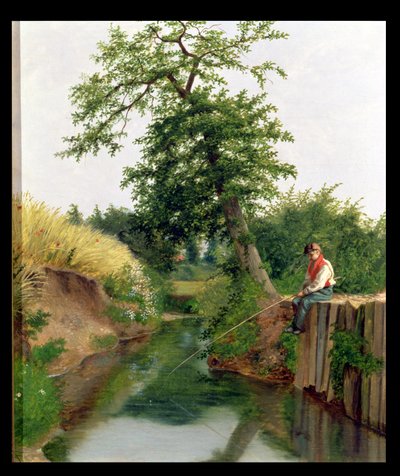 Un Niño Pescando de Arthur Hughes