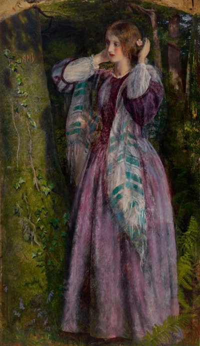 Amy, estudio para "El largo compromiso", 1859 de Arthur Hughes