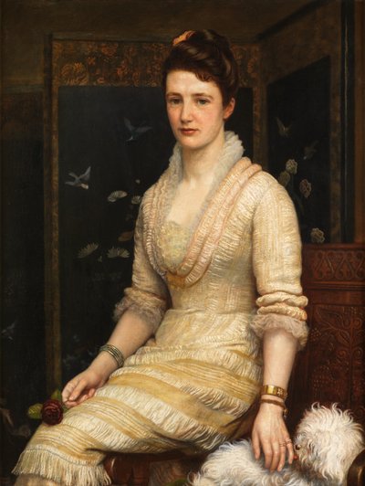 Gertrude Fearon (Óleo sobre lienzo colocado sobre tabla) de Arthur Hughes