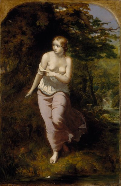 Musidora bañándose, 1849 de Arthur Hughes