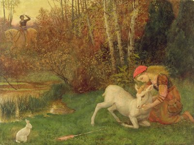La cierva blanca, c.1870 de Arthur Hughes