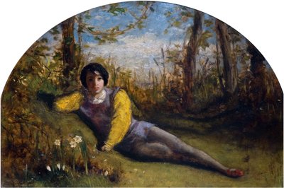 El joven poeta, 1849 de Arthur Hughes