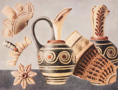 Jarrones decorados de Cnosos de Arthur John Evans