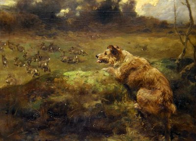 Cazador de conejos de Arthur John Strutt