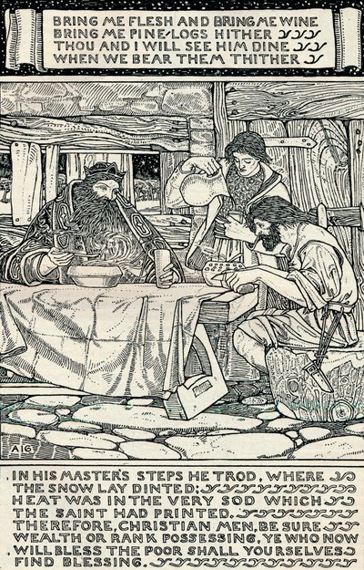 Buen rey Wenceslao, 1895 de Arthur Joseph Gaskin