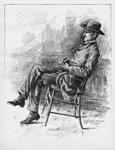 Retrato de Benjamin Peter Old Hutch Hutchinson, 1890 de Arthur Jule Goodman