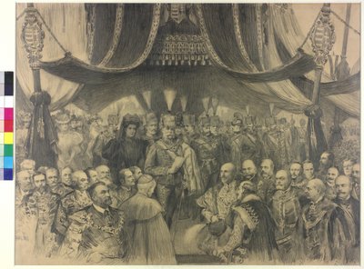 Inauguración de la exposición del milenio en Budapest por el emperador Francisco José de Arthur Lajos Halmi