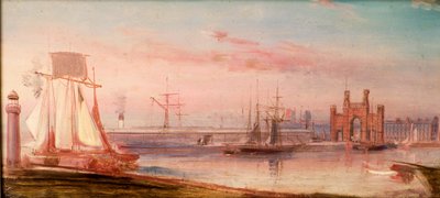 Muelle Earl Grey, con el barco "Sir Jamsetjee Family". de Arthur Lee