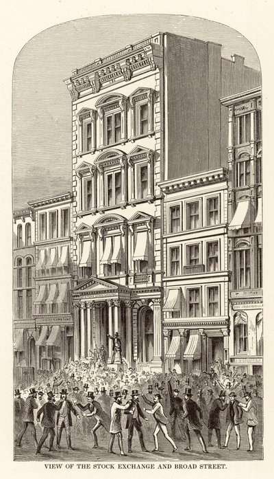 Vista de la Bolsa de Valores y Broad Street de Arthur Lumley