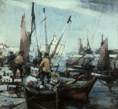 Escena del puerto de Arthur MacDonald