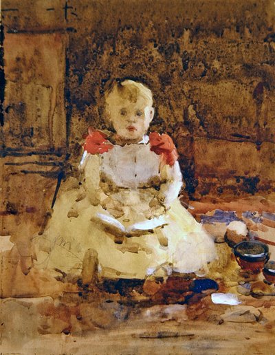 Un niño leyendo de Arthur Melville