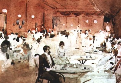 Club Gardenia con la Sra. Melville en primer plano de Arthur Melville