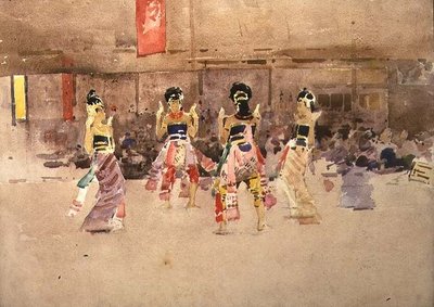 Bailarines javaneses de Arthur Melville