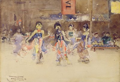 Los bailarines javaneses, 1889 de Arthur Melville