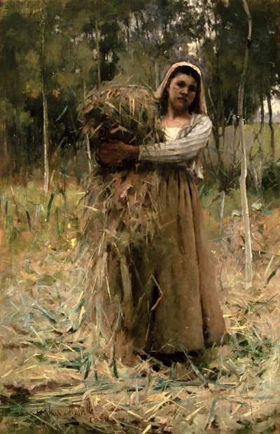 La Chica Campesina (La Recolectora de Leña) 1880 de Arthur Melville