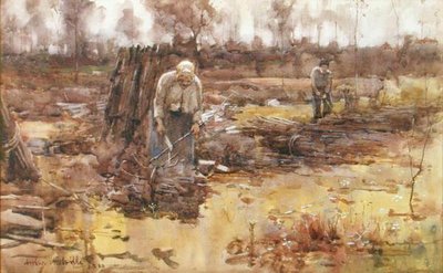 Recolectores de ramas, Grez-sur-Loing de Arthur Melville