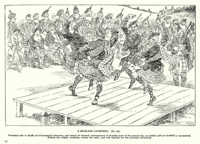 A Highland Gathering (litografía) de Arthur Moreland