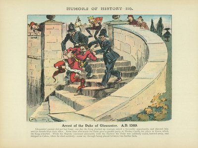 Arresto del Duque de Gloucester. 1389 d.C. (litografía en color) de Arthur Moreland