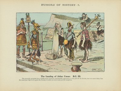 Desembarco de Julio César. 55 a.C. (litografía en color) de Arthur Moreland