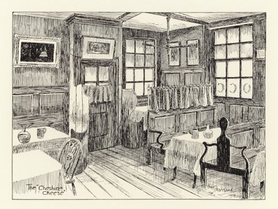 Ye Olde Cheshire Cheese (litografía) de Arthur Moreland