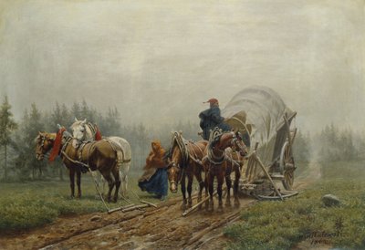 El Carro de Carga Roto, 1862 de Arthur Nikutowski