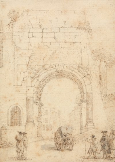 El Arco de Tito desde el Foro, Roma de Arthur Pond