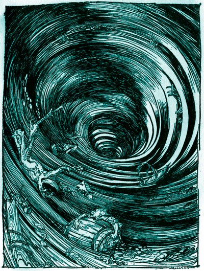 Un descenso al Maelström de Edgar Allan Poe de Arthur Rackham
