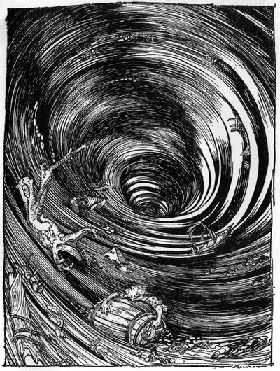 Un descenso al Maelstrom de Arthur Rackham