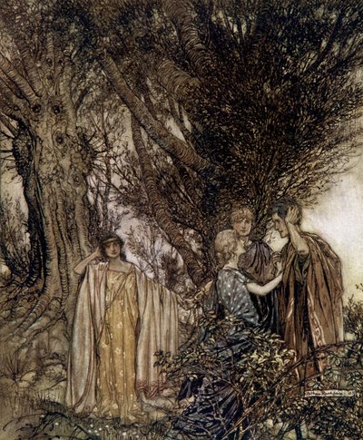 El sueño de una noche de verano de Arthur Rackham
