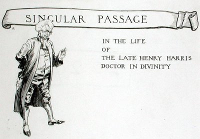 Un pasaje singular en la vida del difunto Henry Harris, Doctor en Divinidad, encabezado de capítulo de 