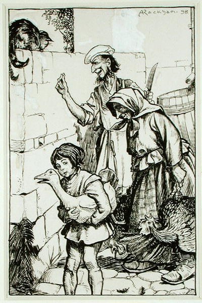 Un gato de Sir Alured Denne, ilustración de 