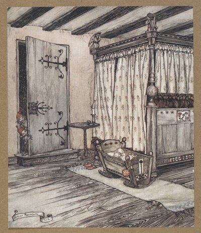 Casi la hora de las hadas".
Una escena de "Sueño de una noche de verano". de Arthur Rackham