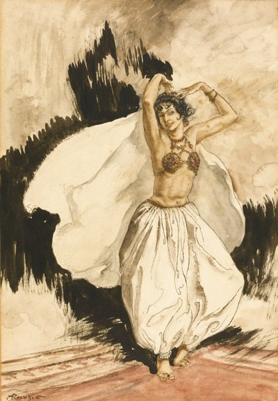 La danza de Anitra. Ilustración para Peer Gynt de Henrik Ibsen de Arthur Rackham