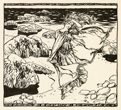 Becuma de Becuma de la piel blanca en Cuentos de hadas irlandeses de Arthur Rackham