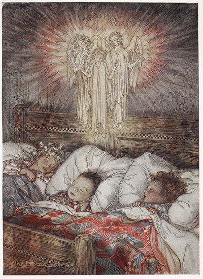 Niños dormidos y soñando de Arthur Rackham