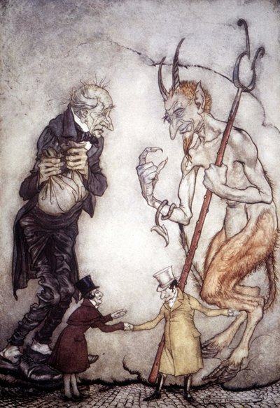 Cuento de Navidad de Charles Dickens (1812-1872), ilustración de Arthur Rackham (1867-1939) de Arthur Rackham
