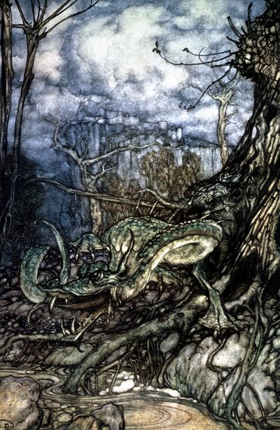 Dragón de Arthur Rackham