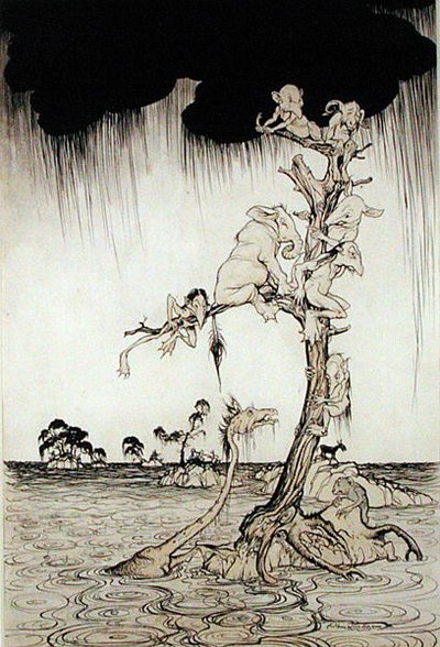 Inundación de Arthur Rackham
