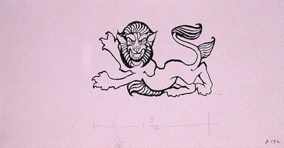 León heráldico, ilustración para 
