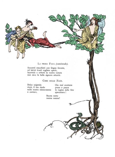 Ilustración para El sueño de una noche de verano de William Shakespeare de Arthur Rackham