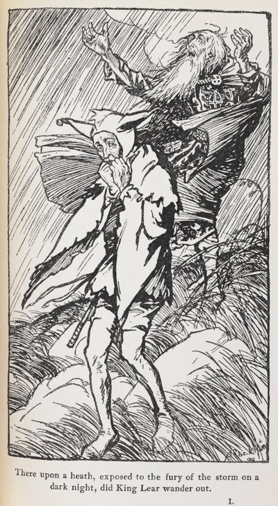 Ilustración del Rey Lear. de Arthur Rackham