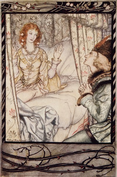 ¿Eres tú, mi príncipe? Te he esperado mucho tiempo, de The Arthur Rackham Fairy Book, pub. 1933 de Arthur Rackham